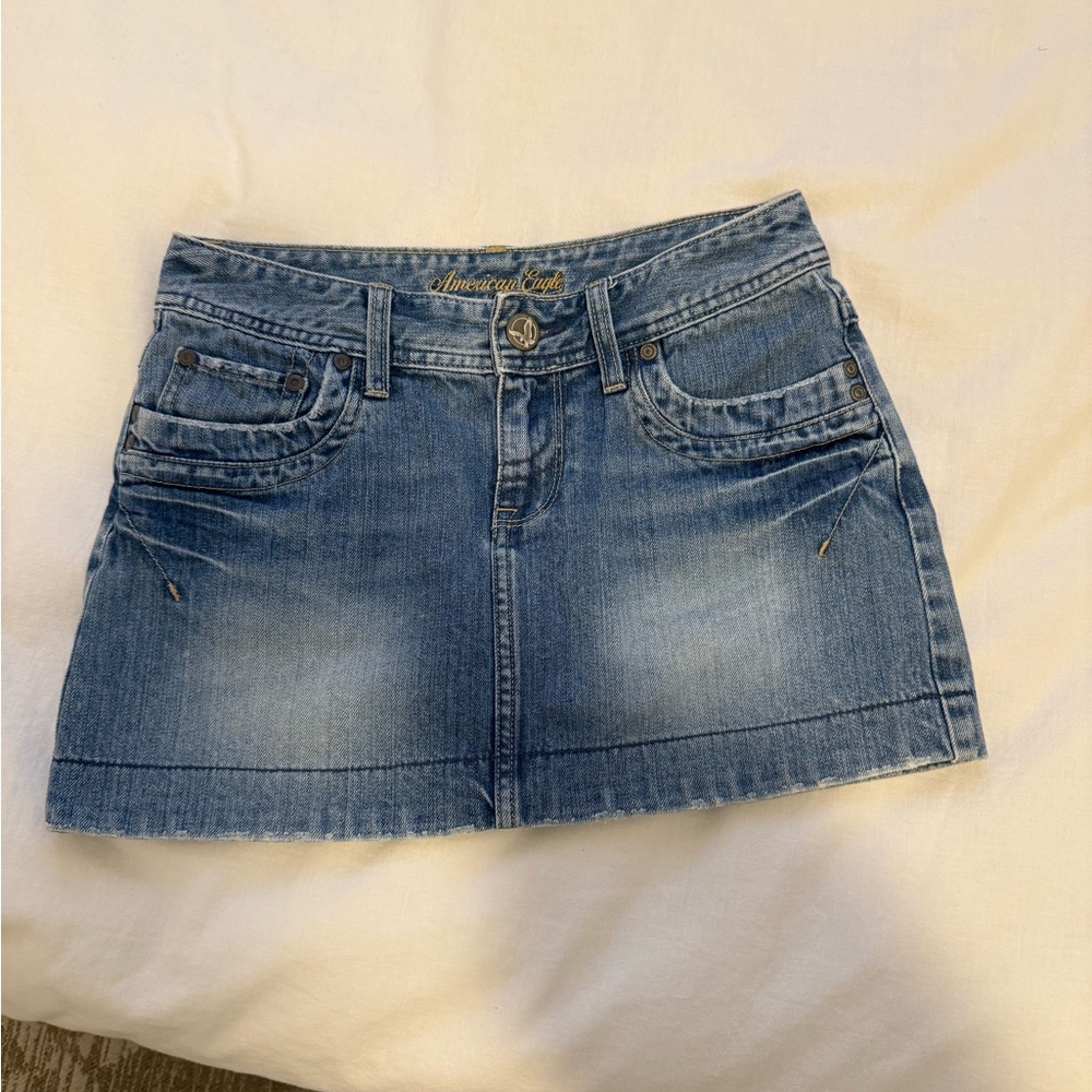 American Eagle Y2K Denim Mini Skirt